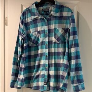 Men's Blue Plaid Shirt